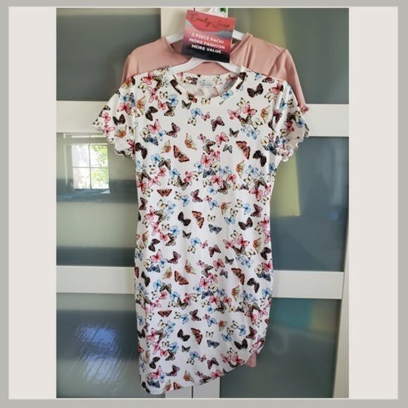 Everly June Double Dress - Blush Pink & Butterfly - Picture 3 of 7